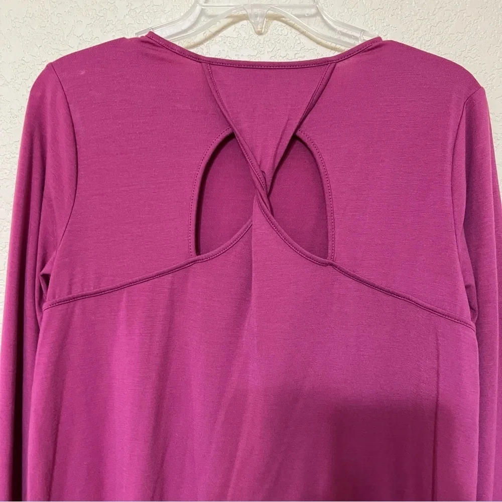 J.Jill Raspberry Fit Twist Back Tunic Medium Petite - Picture 4 of 9